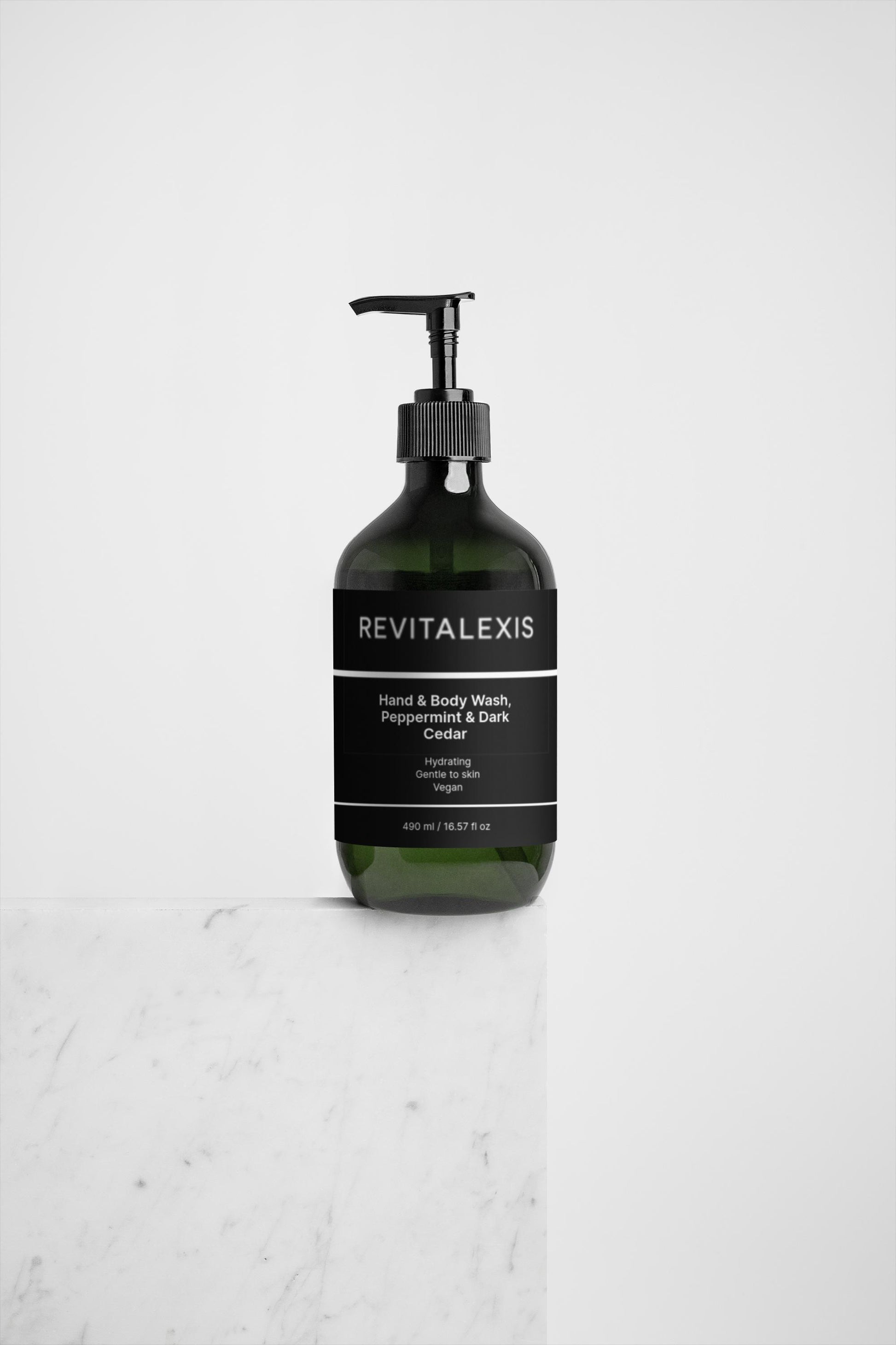 Hand & Body Wash, Peppermint & Dark Cedar